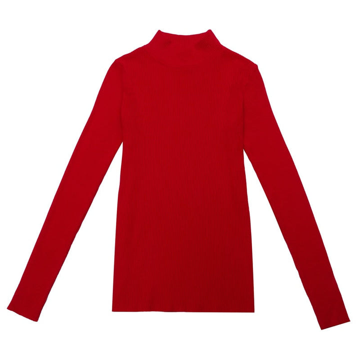 KailaShirt | Turtleneck Sweater for Women | Warm & Elegant Knitwear-Red-S-State of Style
