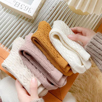 Karla Traditional Socks – 5-Pack Thick Cashmere Wool Knit Socks-Oat-State of Style