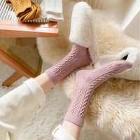 Karla Traditional Socks – 5-Pack Thick Cashmere Wool Knit Socks-Oat-State of Style