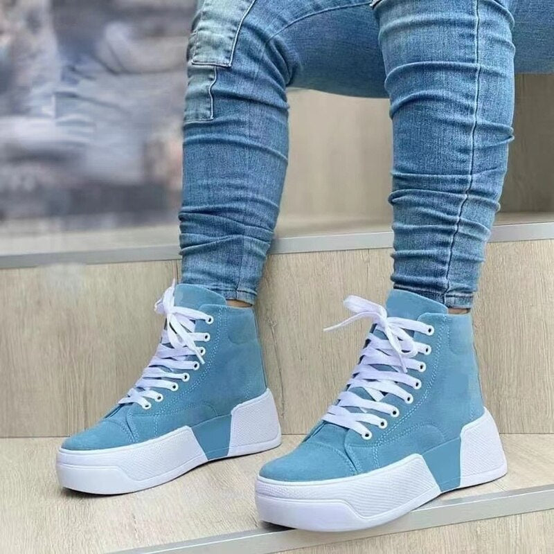 KarlijnsBoots | Platform Boots for Women | Trendy & Comfortable-Baby Blue-5.0-State of Style