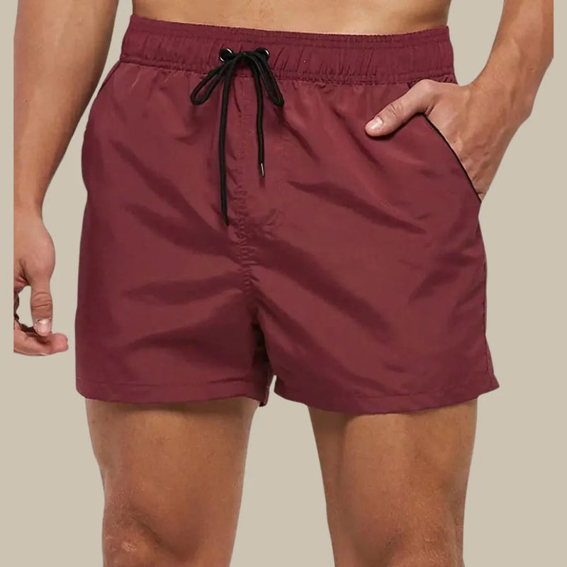 Karlo Swim Shorts | Stylish & Quick-Drying-Burgundy-S-State of Style