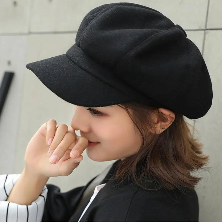 Kasey Vintage Newsboy Cap | Timeless & Stylish-Black-State of Style