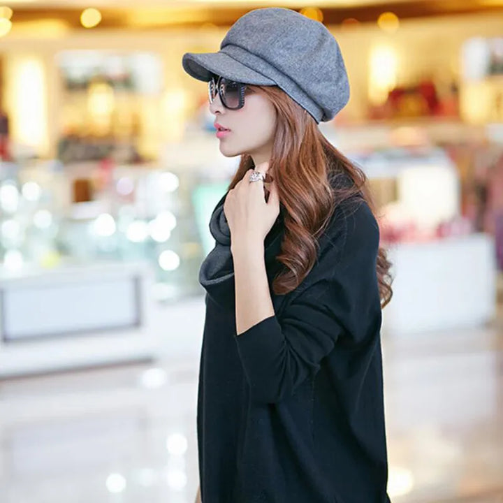 Kasey Vintage Newsboy Cap | Timeless & Stylish-Grey-State of Style