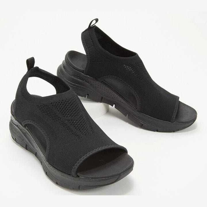 Kaska | Comfortable Sandals for Women | Supportive & Stylish-Black-4.5-State of Style
