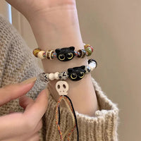 Kat and Skull Charm Bracelet – Selina-Skull + Cat-State of Style