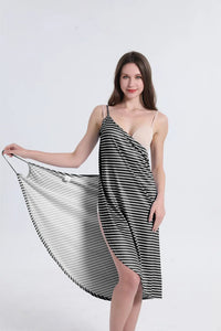 Katja | Versatile Beach Bliss Wrap-Black Stripes-S-State of Style