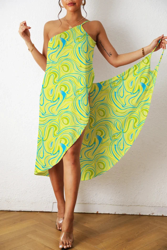 Katja | Versatile Beach Bliss Wrap-Green Leaves-S-State of Style