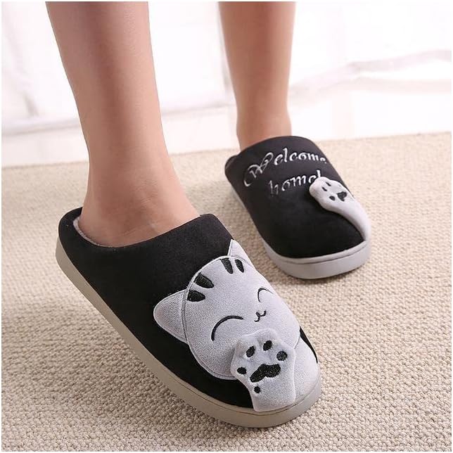 Katy Cat Slippers | Comfy & Cute-Black-5.0-6.0-State of Style