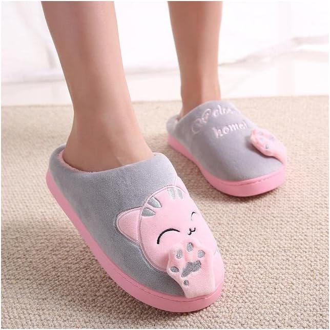 Katy Cat Slippers | Comfy & Cute-Grey-5.0-6.0-State of Style