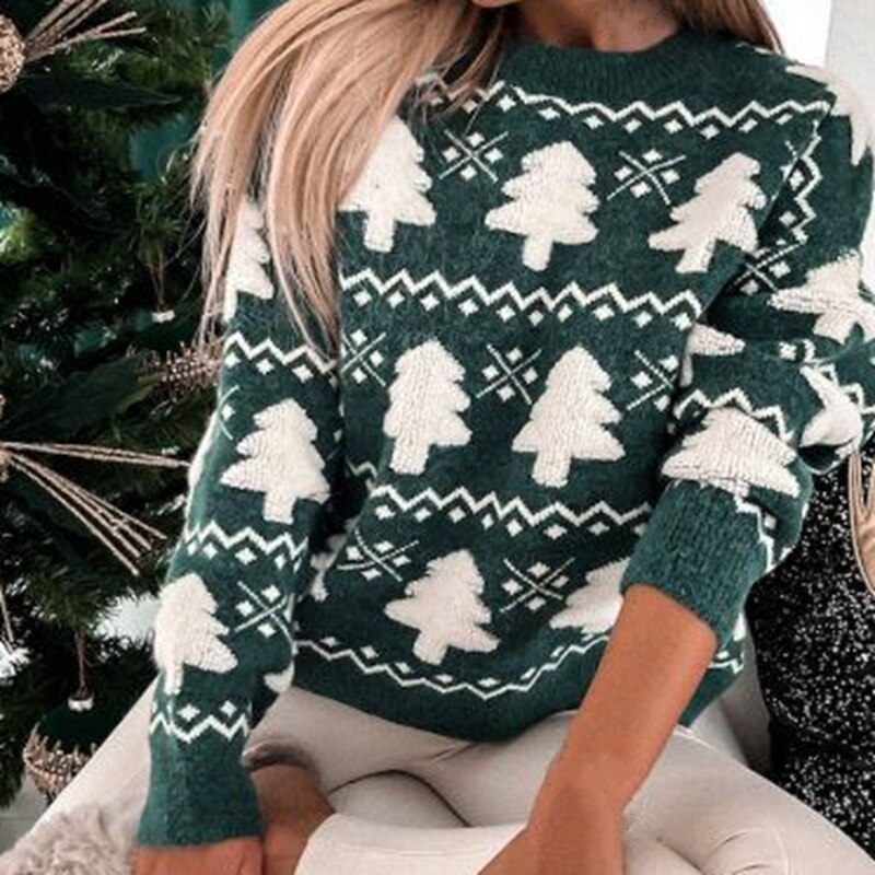 KatysSweater | Christmas Sweater for Women | Festive & Cosy Knitwear-Green-S-State of Style
