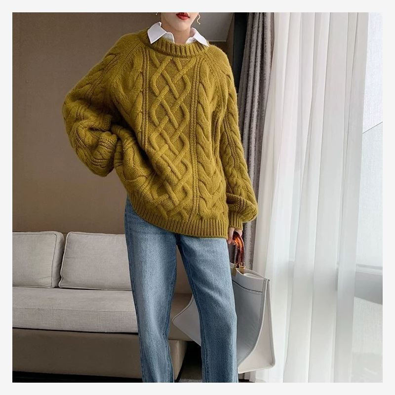 KaylensShirt | Winter Sweater for Women | Warm & Stylish Knitwear-Yellow-One size fits all-State of Style