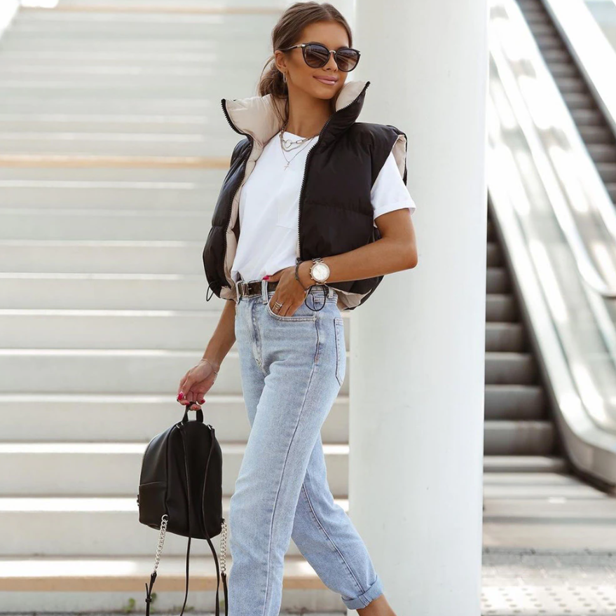 KaysVerwarmer | Bodywarmer for Women | Lightweight & Insulated Vest-Black / Green-S-State of Style