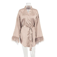 KellysJas | Bathrobe for Women | Soft & Luxurious Loungewear-Khaki-S-State of Style