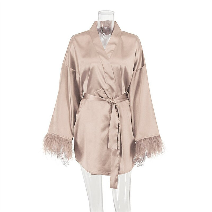 KellysJas | Bathrobe for Women | Soft & Luxurious Loungewear-Khaki-S-State of Style