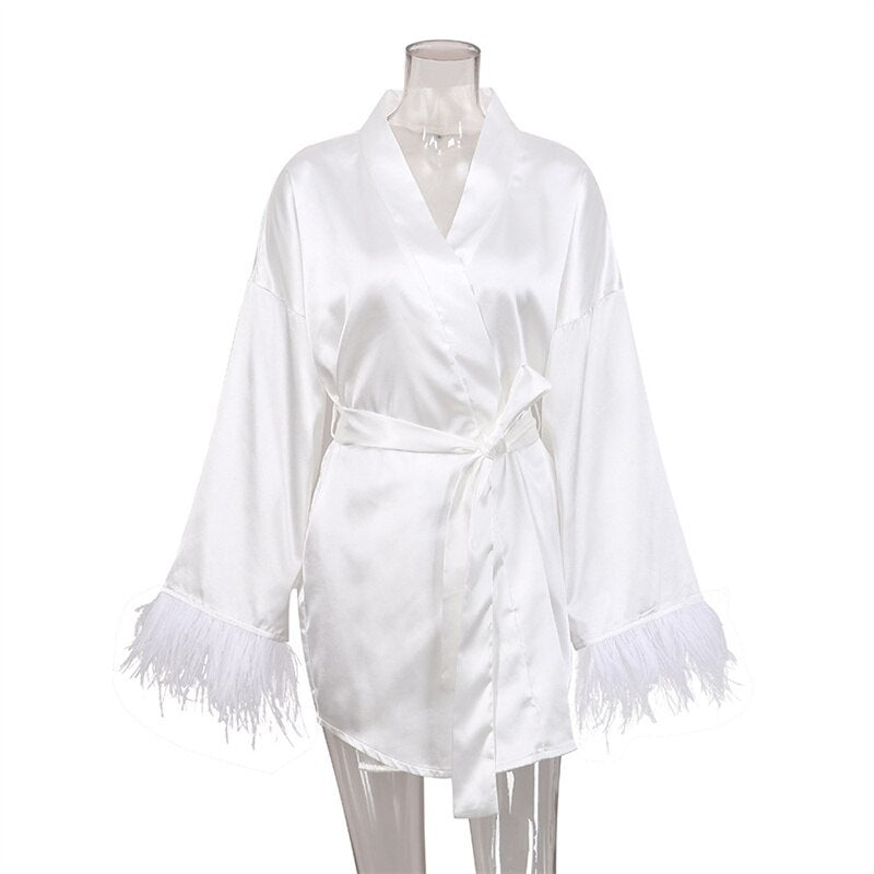 KellysJas | Bathrobe for Women | Soft & Luxurious Loungewear-White-S-State of Style