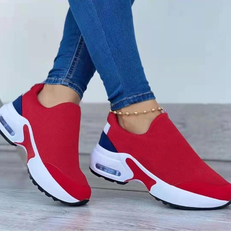 KellysSneaks | Women's Sneakers with Reinforced Sole | Supportive & Stylish-Red-5.0-State of Style