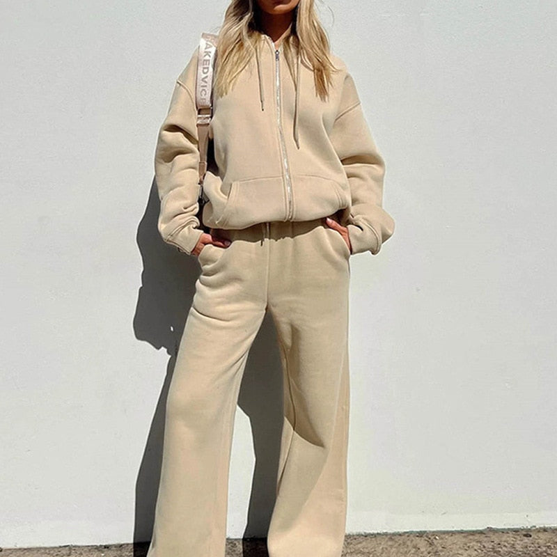 KellysSuit | Tracksuit for Women | Comfortable & Stylish Activewear-Khaki-S-State of Style