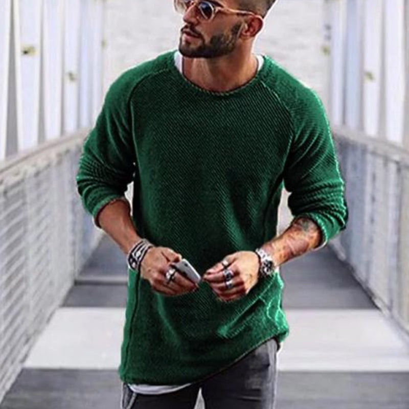 KenziesShirt | Long Jersey with Round Neck for Men | Casual & Stylish-Green-S-State of Style