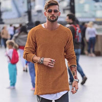 KenziesShirt | Long Jersey with Round Neck for Men | Casual & Stylish-Orange-S-State of Style