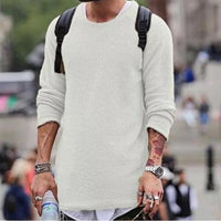 KenziesShirt | Long Jersey with Round Neck for Men | Casual & Stylish-White-S-State of Style