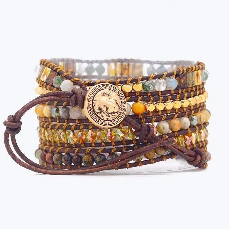 Agaat Moonshine Wrap Bracelet - Lunara