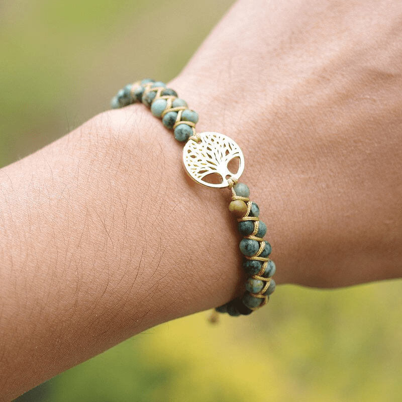 Tree of Life Bracelet with African Jasper - Auralyn