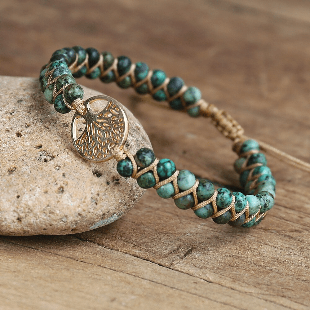 Tree of Life Bracelet with African Jasper - Auralyn