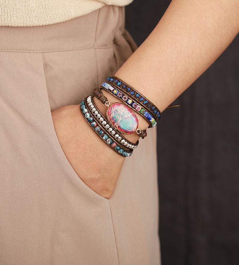 Flora Flower Protection Wrap Bracelet - Boho Elegance