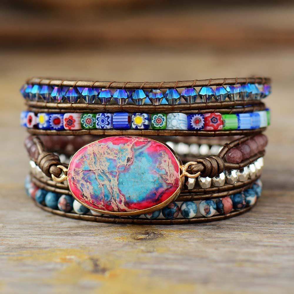 Flora Flower Protection Wrap Bracelet - Boho Elegance