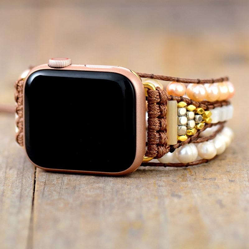 Freshwater Pearl Apple Watch Wrap Band - Elvianne