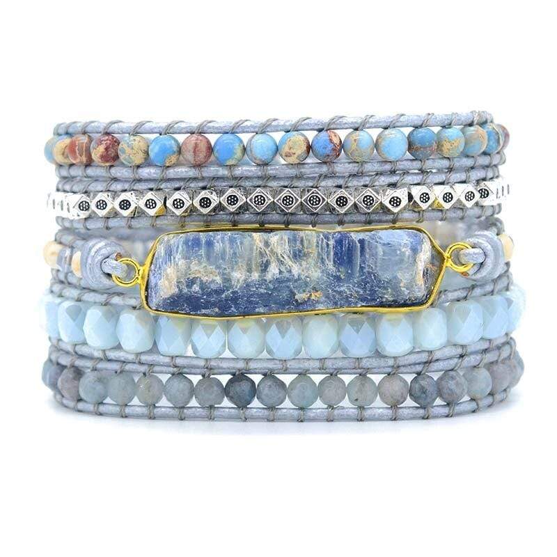 Aurina Healing Blue Topaz Wrap Bracelet