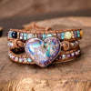 Healing Jasper Heart Wrap Bracelet - Amaris