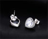 Silver Zirconia Heart Shaped Earrings - Celestia