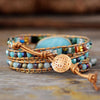 Amazonite Sea Blue Wrap Bracelet - Marina