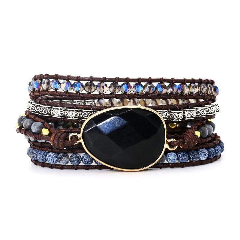 Powerful Onyx Wrap Bracelet - Isadora