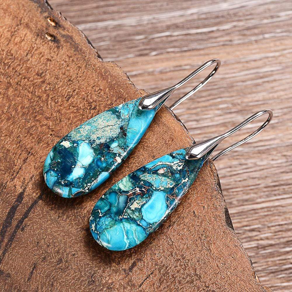 Meliora Blue Jasper Drop Earrings