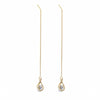 Long Drop Rhinestone Earrings - Isalyn