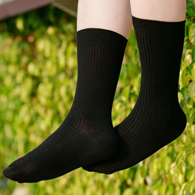 Khalil Traditional Socks – 5-Pack Breathable Cotton Business Socks-Grey-State of Style