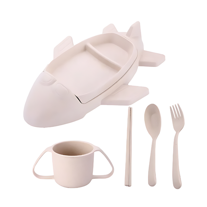 Kids' Dining Set - TurboTable-Beige-Airplane-State of Style