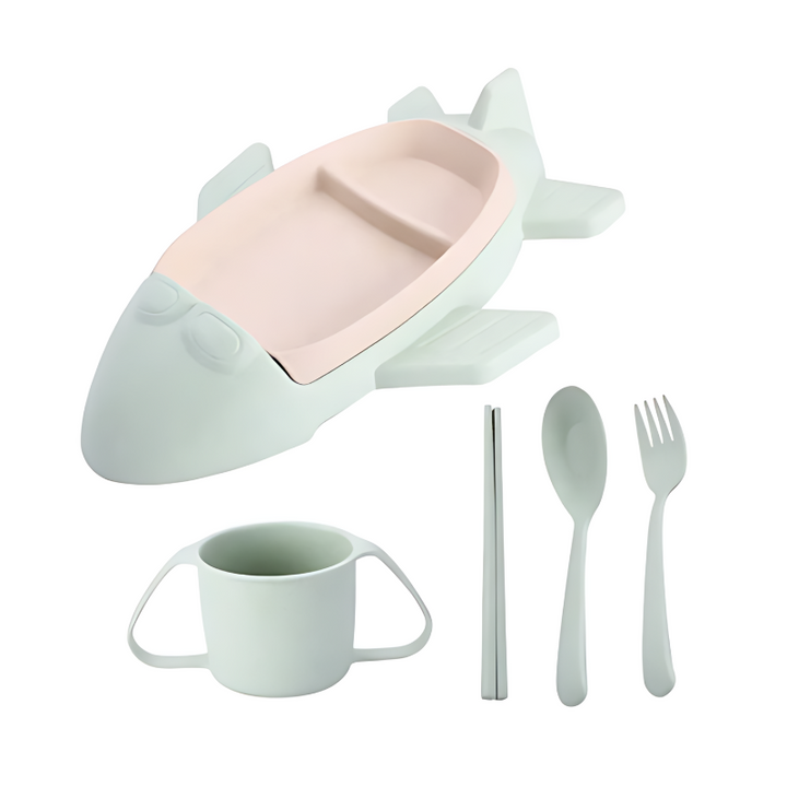 Kids' Dining Set - TurboTable-Green-Airplane-State of Style
