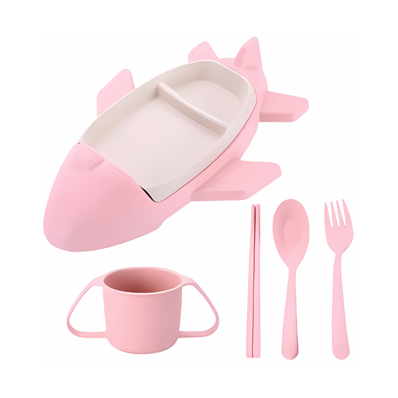 Kids' Dining Set - TurboTable-Pink-Airplane-State of Style