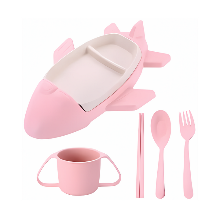 Kids' Dining Set - TurboTable-Pink-Airplane-State of Style