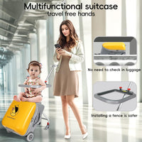 Expandable Ride-On Kids’ Luggage with Foldable Trolley – Rover