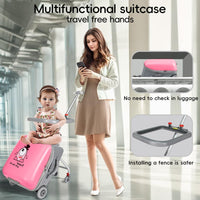 Expandable Ride-On Kids’ Luggage with Foldable Trolley – Rover