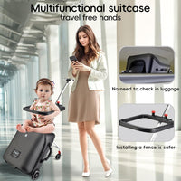 Expandable Ride-On Kids’ Luggage with Foldable Trolley – Rover