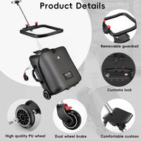 Expandable Ride-On Kids’ Luggage with Foldable Trolley – Rover