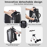 Expandable Ride-On Kids’ Luggage with Foldable Trolley – Rover