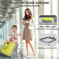 Expandable Ride-On Kids’ Luggage with Foldable Trolley – Rover