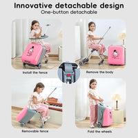 Expandable Ride-On Kids’ Luggage with Foldable Trolley – Rover