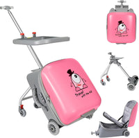 Expandable Ride-On Kids’ Luggage with Foldable Trolley – Rover